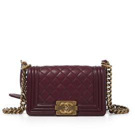 Chanel Burgundy Quilted Bag at Chanel