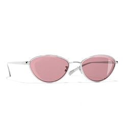 Chanel Cat eye Sunglasses in Silver at Selfridges