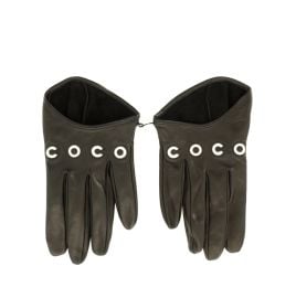 Chanel Coco Gloves Leather Black 604655 at Rebag