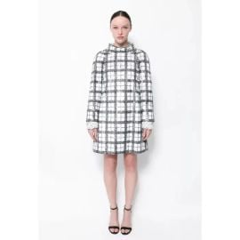 Chanel FW 2017 Runways Sequin Shift Mini Dress Size FR 42 XL White Black For Sale at 1stDibs at 1st Dibs