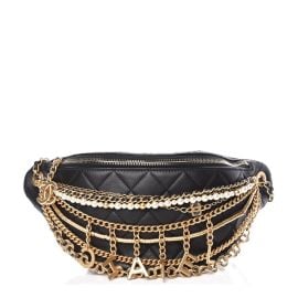 Chanel Lambskin Quilted All About Chains Waist Belt Bag Black at Fashionphile