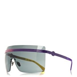 Chanel Metal Graphic Lines Shield Sunglasses 71586 Purple Pink at Fashionphile