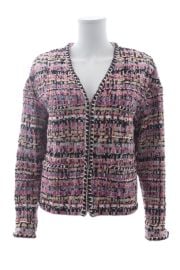 Chanel Multi-coloured Collarless Tweed Jacket - Closet Upgrade at Closet Upgrade