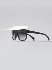 Chanel Plastic Frame Visor Sunglasses 71046 in Black White at Chanel