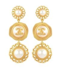 Chanel Pre-Owned 2021 Logo faux-pearl Dangle Earrings - at Farfetch