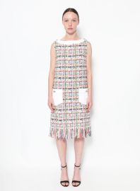 Chanel by Karl Lagerfeld Lesage Tweed Fringe Dress at Resee