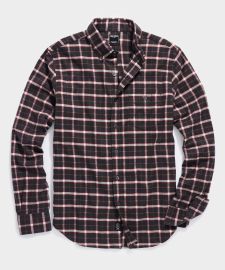 Charcoal Plaid Flannel Button Down at Todd Snyder