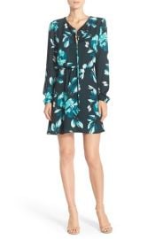 Charles Henry Print Crepe Blouson Dress at Nordstrom