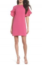 Charles Henry Ruffle Sleeve Shift Dress at Nordstrom