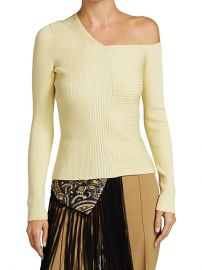 Charlie Asymmetric Ribbed Sweater at Saks Fifth Avenue