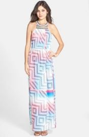 Charlie Jade Beaded Print Maxi Dress at Nordstrom