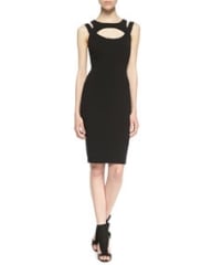 Charlie Jade Elva Cutout Sheath Dress Black at Neiman Marcus