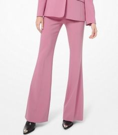 Charlie Stretch Pebble Crepe Flared Pants at Michael Kors