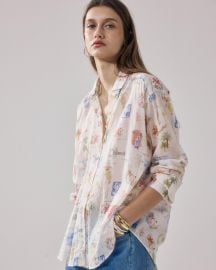 Charlot Women39s White amp Multicolor Printed Cotton Shirt BFCE629-01 - Women39s Shirt - Hartford at Hartford