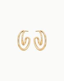 Charlotte Chesnais Mini Initial Hoop Earrings at Charlotte Chesnais