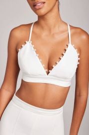 Charlotte White Bra Top Tops NADINE MERABI at Nadine Merabi