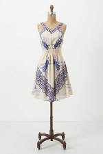 Charlottes blue bee dress at Anthropologie