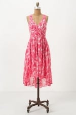 Charlottes pink dress at Anthropologie at Anthropologie