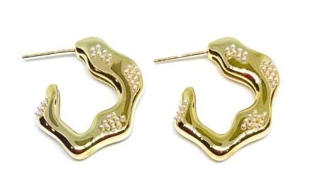 Charmer Hoops in Gold by Accessory Concierge at Accessory Concierge