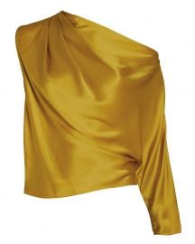 Charmeuse Draped One-Shoulder Top by Michelle Mason at Intermix