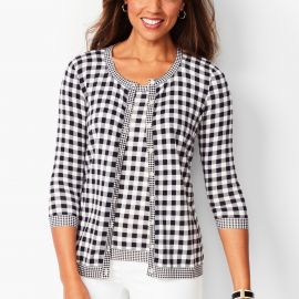 Charming Gingam print blouse by Talbots at Talbots