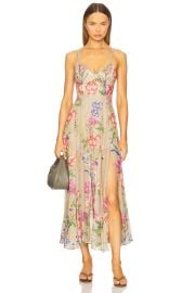 Charo Ruiz Ibiza Iraso Long Dress In Olive Botanic at Revolve