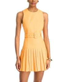 Charolette Belted Pleat Skirt Mini Dress at Bloomingdales
