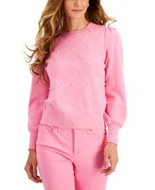 Charter Club Embellished Puff-Sleeve Sweater Created for Macys  Reviews - Sweaters - Women - Macys at Macys