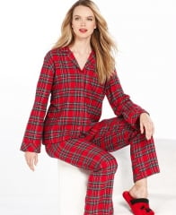 Charter Club Holiday Lane Flannel Top and Pajama Pants Set in plaid at Macys