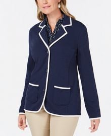 Charter Club Piped-Trim Blazer  Created for Macy s   Reviews - Tops - Women - Macy s at Macys