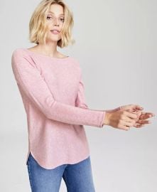 Charter Club Regular  Petite Pure Cashmere Long-Sleeve Shirttail Sweater Created for Macys  Reviews - Sweaters - Women - Macys at Macys