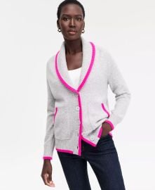 Charter Club Tipped Shawl Collar Boyfriend Cardigan at Macys
