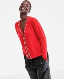 Charter Club Women39s 100 Cashmere V-Neck Rhinestone Cardigan Macy39s Exclusive - Macy39s at Macys
