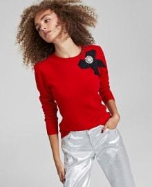 Charter Club Womens 100 Cashmere Embellished Bow Sweater Created for Macys Reviews - Sweaters - Women - Macys at Macys