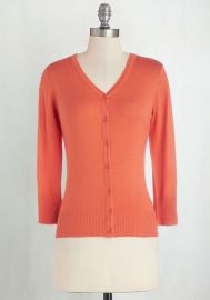 Charter School Cardigan in Cantaloupe at ModCloth