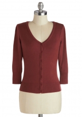 Charter School Cardigan in Rust at ModCloth