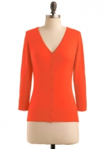 Charter school cardigan in cantaloupe at Modcloth