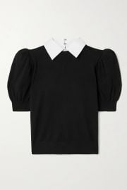 Chase Puff Sleeve Sweater with Removable Collar by Alice + Olivia at Net A Porter