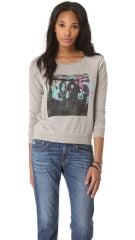 Chaser Eponymous Fleece Raglan Top at Chaser