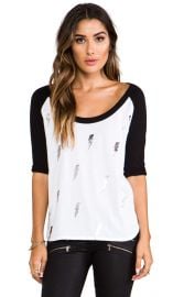 Chaser Lightning Bolts Baseball in White and Black  REVOLVE at Revolve