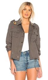 Chaser Vintage Canvas Military Jacket In Safari at Revolve