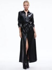 Chassidy Vegan Maxi Dress In Black Alice Olivia at Alice + Olivia