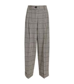 Check Wide Leg Trousers at Max Mara