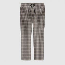 Check Wool Pants at Gucci