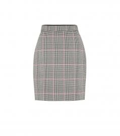 Check cotton-blend miniskirt at Mytheresa