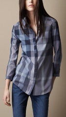 Check cotton shirt at Burberry