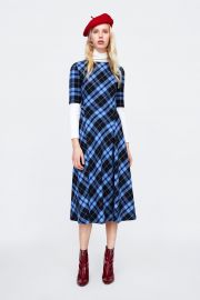 Check print dress at Zara