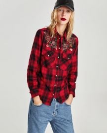 WornOnTV: Sharon’s red plaid shirt with beading on The Young and the ...