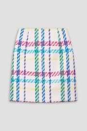 Checked Cotton Blend Mini Skirt at The Outnet