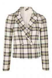 Checked Crop Jacket by Topshop at Topshop